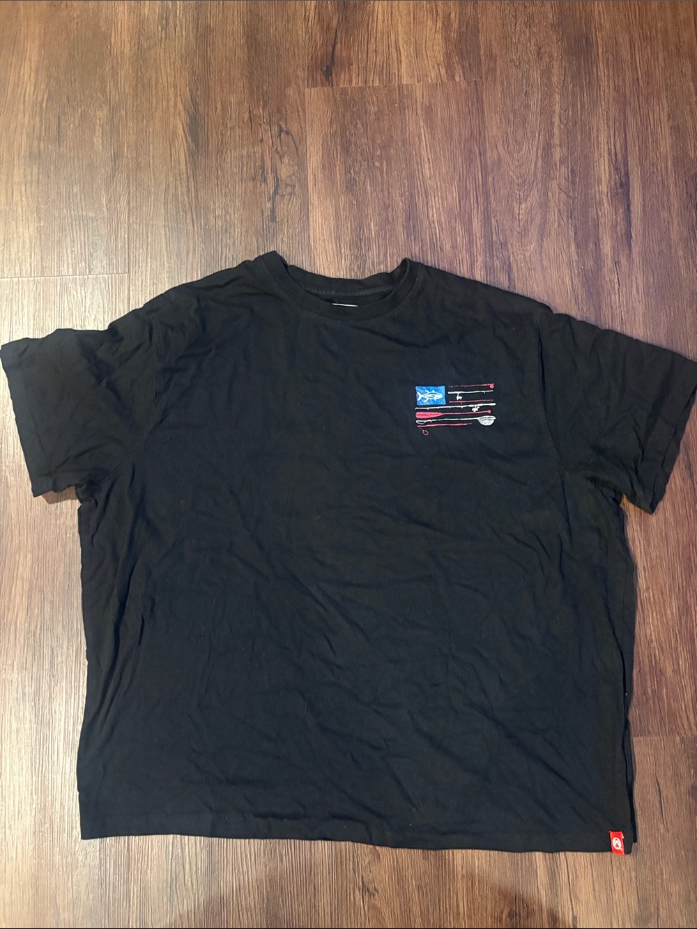 Coleman Black Short-Sleeve Crewneck Tee with Small Chest Graphic